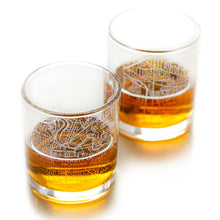 Load image into Gallery viewer, Ann Arbor City Map Glass (Set of 2)