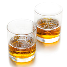 Load image into Gallery viewer, Baton Rouge City Map Glass (Set of 2)