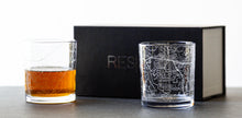 Load image into Gallery viewer, Clemson City Map Glass (Set of 2)