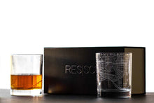 Load image into Gallery viewer, Honolulu City Map Glass (Set of 2)