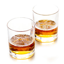 Load image into Gallery viewer, Honolulu City Map Glass (Set of 2)