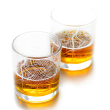 Load image into Gallery viewer, Minneapolis City Map Glass (Set of 2)