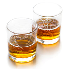 Load image into Gallery viewer, New York City Map Glass (Set of 2)