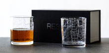 Load image into Gallery viewer, San Francisco City Map Glass (Set of 2)