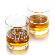 Load image into Gallery viewer, Seattle City Map Glass (Set of 2)
