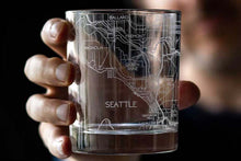 Load image into Gallery viewer, Seattle City Map Glass (Set of 2)
