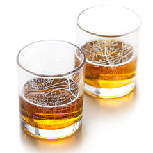 Load image into Gallery viewer, Tuscaloosa City Map Glass (Set of 2)