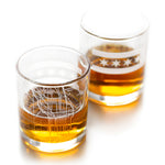 Chicago City Map Glass (Set of 2)