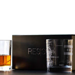 Chicago City Map Glass (Set of 2)