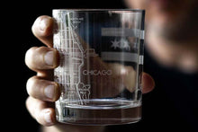 Load image into Gallery viewer, Chicago City Map Glass (Set of 2)
