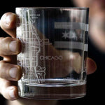 Chicago City Map Glass (Set of 2)
