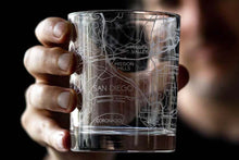 Load image into Gallery viewer, San Diego City Map Glass (Set of 2)
