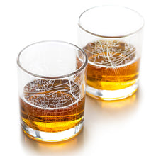 Load image into Gallery viewer, Tuscaloosa City Map Glass (Set of 2)
